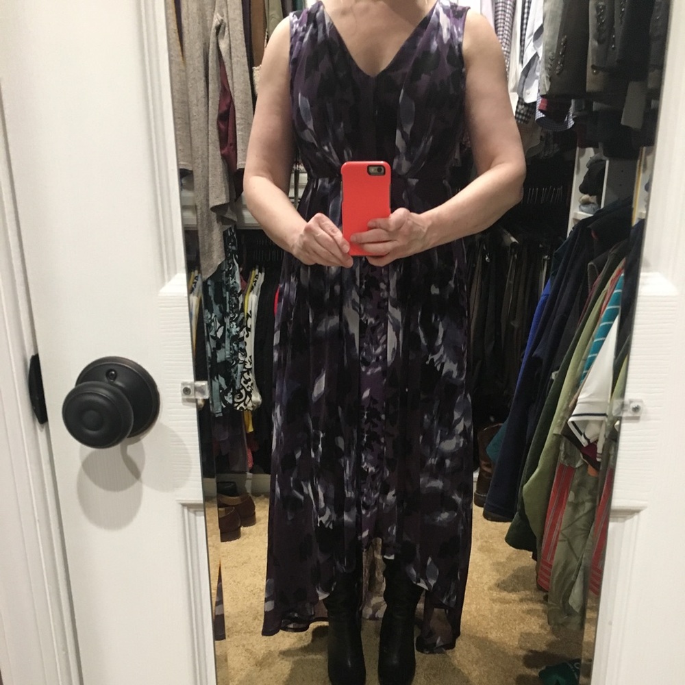 Pretty pleated high low maxi